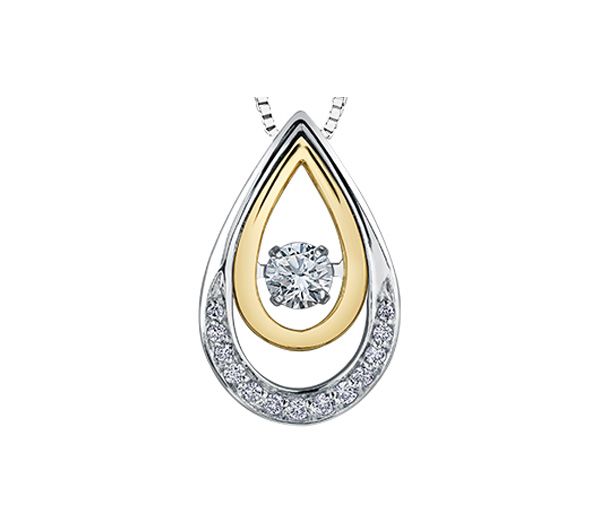 PENDENTIF EN OR 2 TONS SERTI D'UN DIAMANT CANADIEN ET DE DIAMANTS PENDENTIF EN OR 2 TONS SERTI D'UN DIAMANT CANADIEN ET DE DIAMANTS